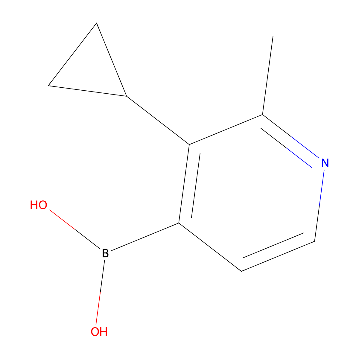 (3-Cyclopropyl-2-methylpyridin-4-yl)boronic acid molecular structure, CAS 2304817-63-6
