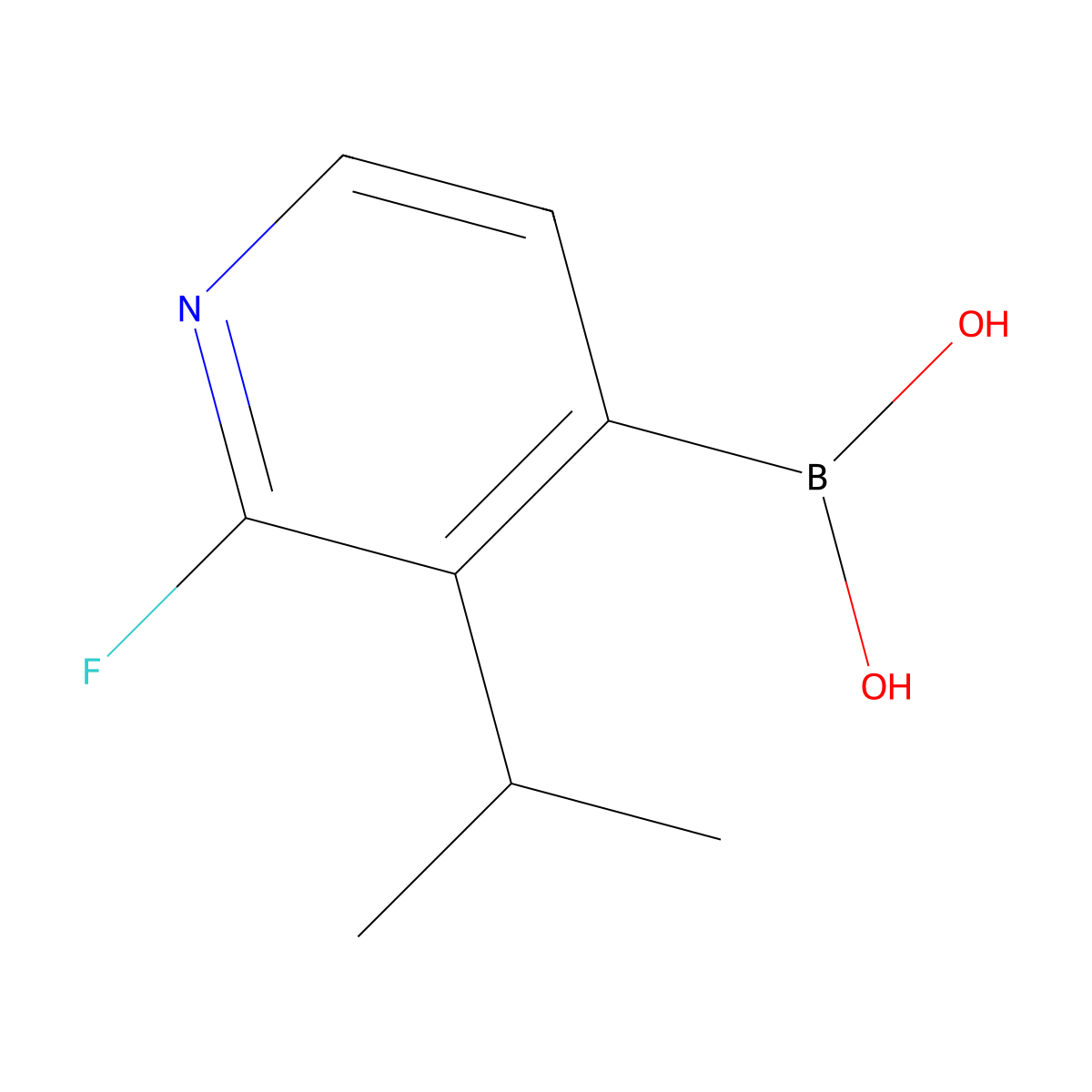 (2-Fluoro-3-isopropylpyridin-4-yl)boronic acid molecular structure, CAS 2304818-19-5