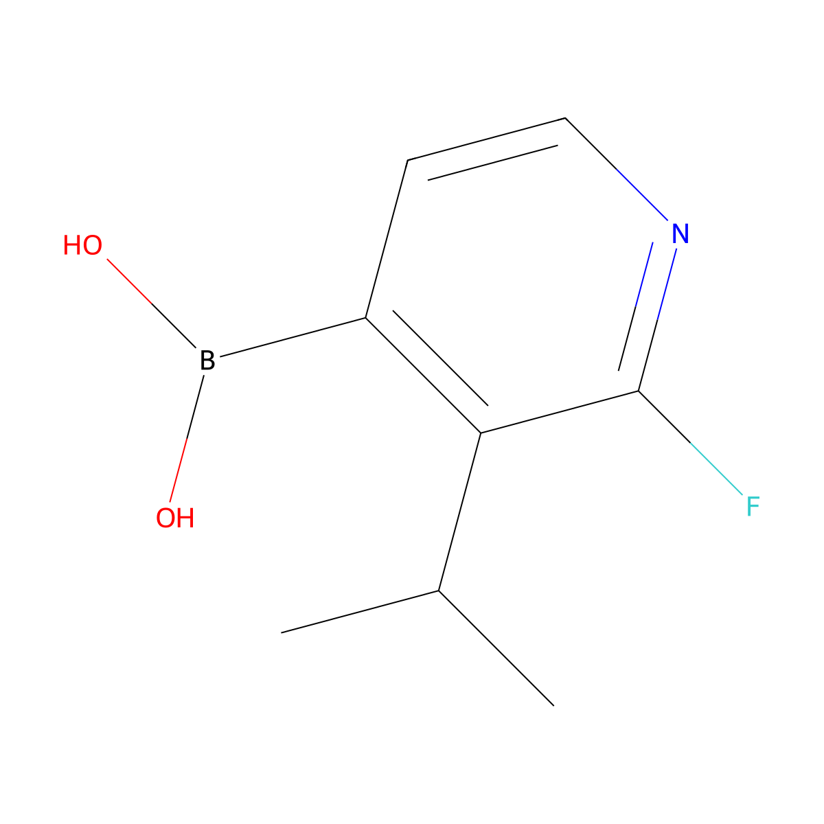 (2-Fluoro-3-isopropylpyridin-4-yl)boronic acid molecular structure, CAS 2304818-19-5