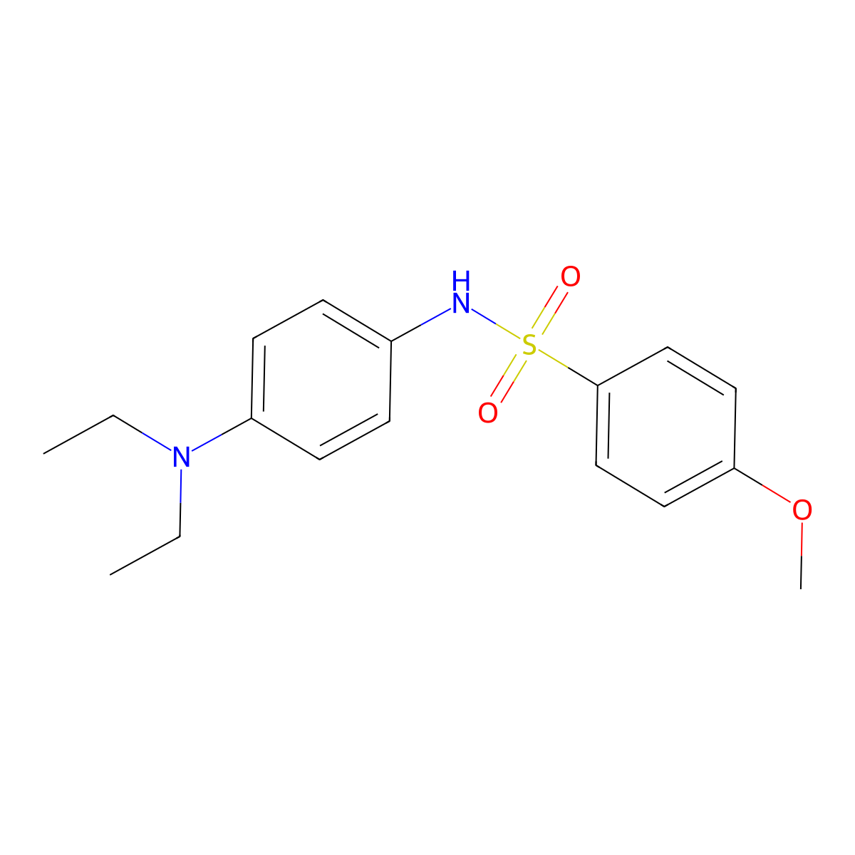 N-[4-(diethylamino)phenyl]-4-methoxybenzenesulfonamide molecular structure, CAS 23049-77-6