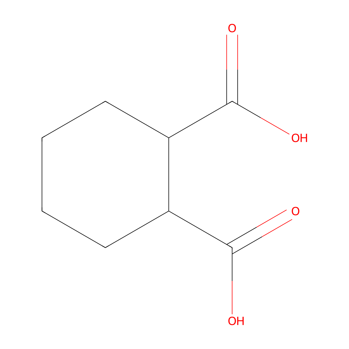 (1R,2R)-(-)-1,2-Cyclohexanedicarboxylic acid molecular structure, CAS 2305-32-0