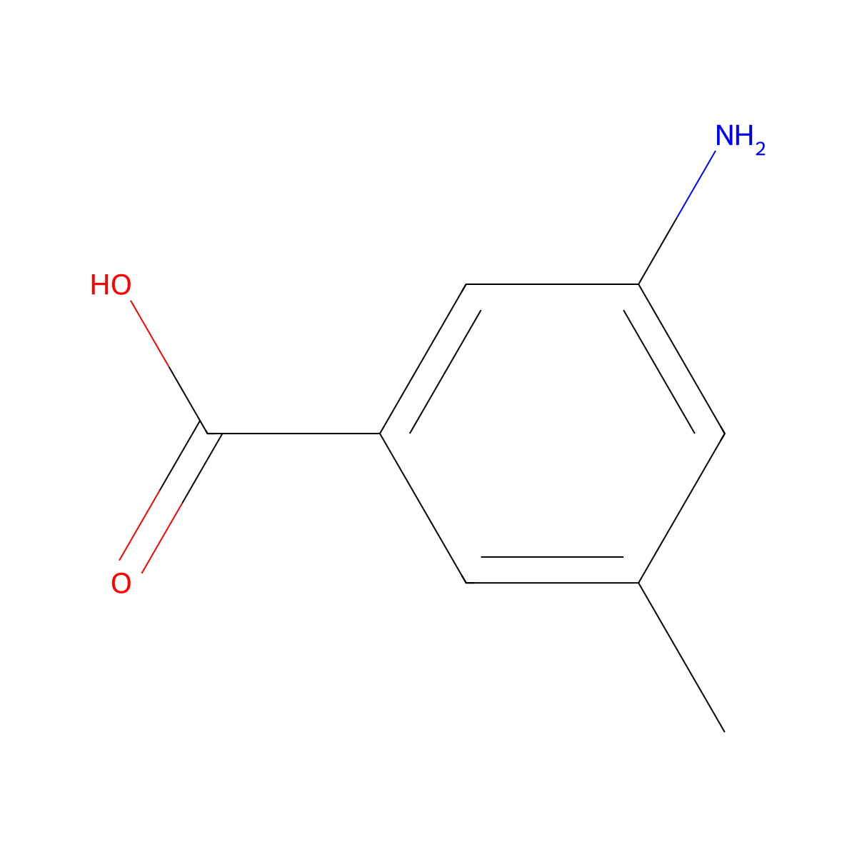 3-Amino-5-methylbenzoic acid molecular structure, CAS 2305-37-5