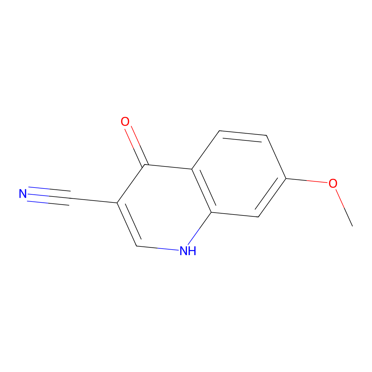 4-Hydroxy-7-methoxyquinoline-3-carbonitrile molecular structure, CAS 2305-69-3