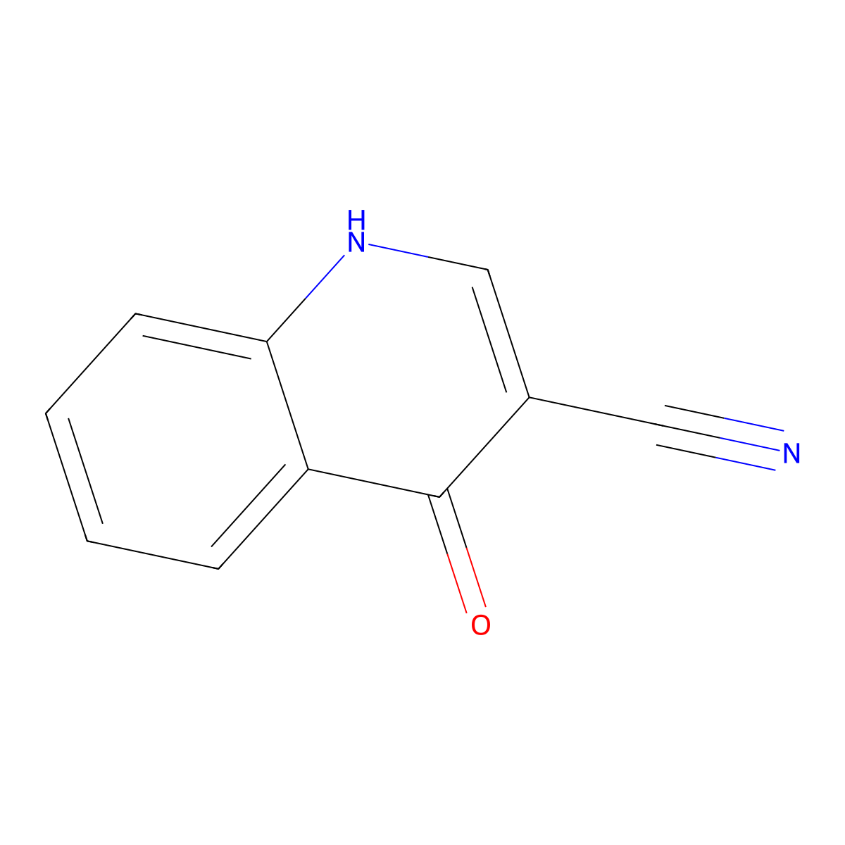 4-Oxo-1,4-dihydroquinoline-3-carbonitrile molecular structure, CAS 2305-70-6