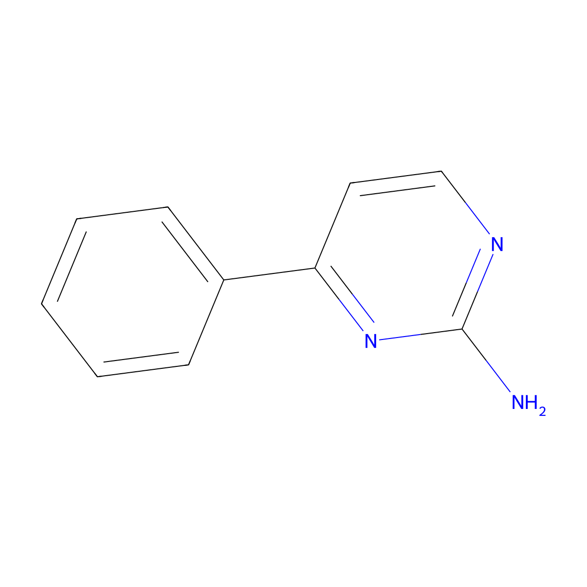 2-Amino-4-phenylpyrimidine molecular structure, CAS 2305-87-5