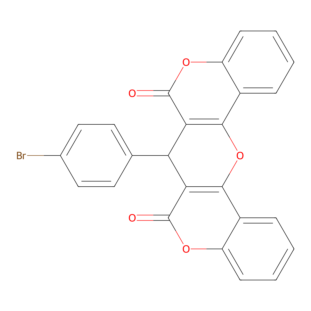 7-(4-bromophenyl)-6H-pyrano[3,2-c:5,6-c']dichromene-6,8(7H)-dione molecular structure, CAS 23050-15-9