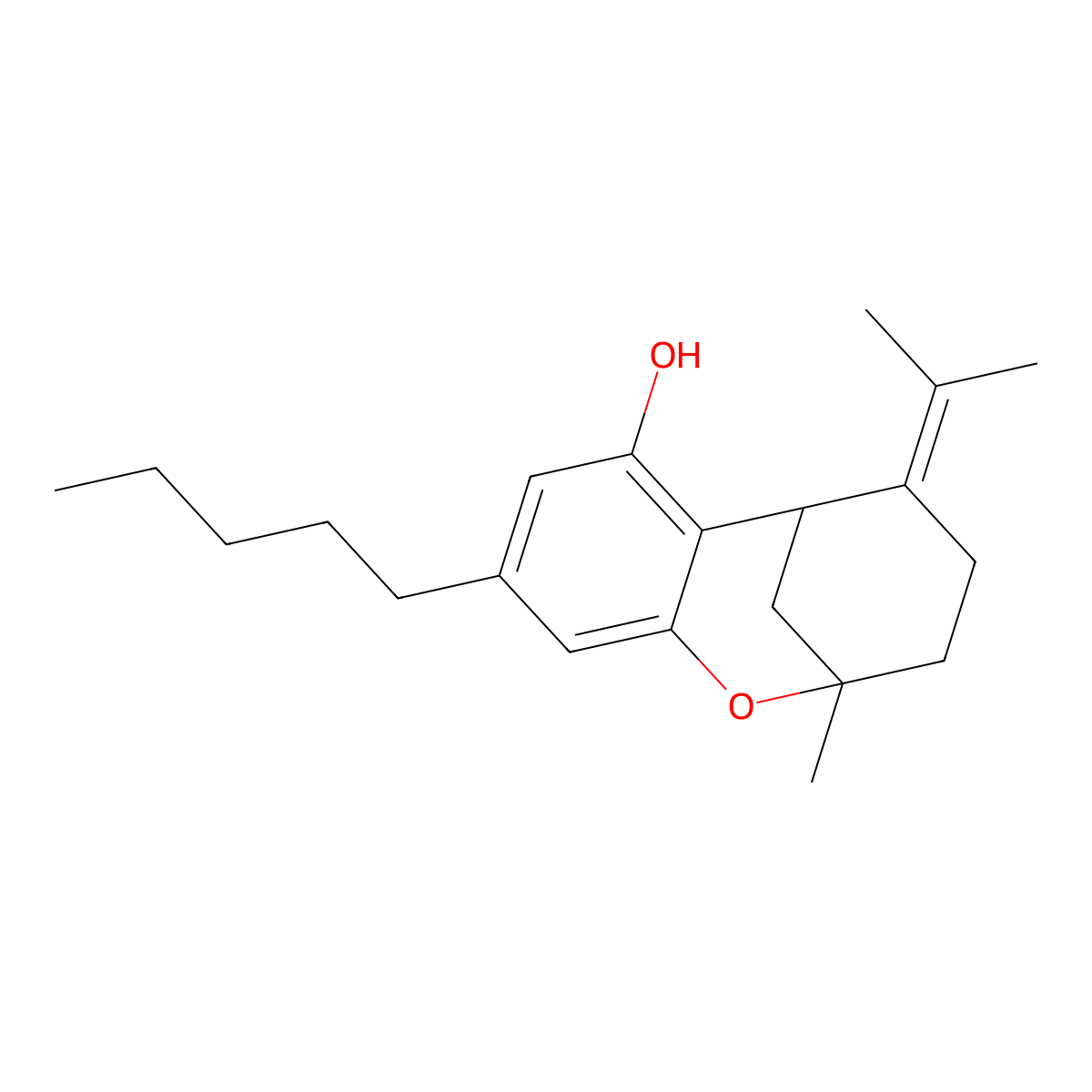 delta4(8)-Isotetrahydrocannabinol molecular structure, CAS 23050-59-1