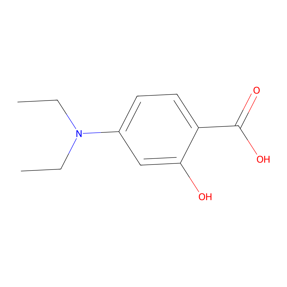 4-(Diethylamino)-2-hydroxybenzoic acid molecular structure, CAS 23050-90-0