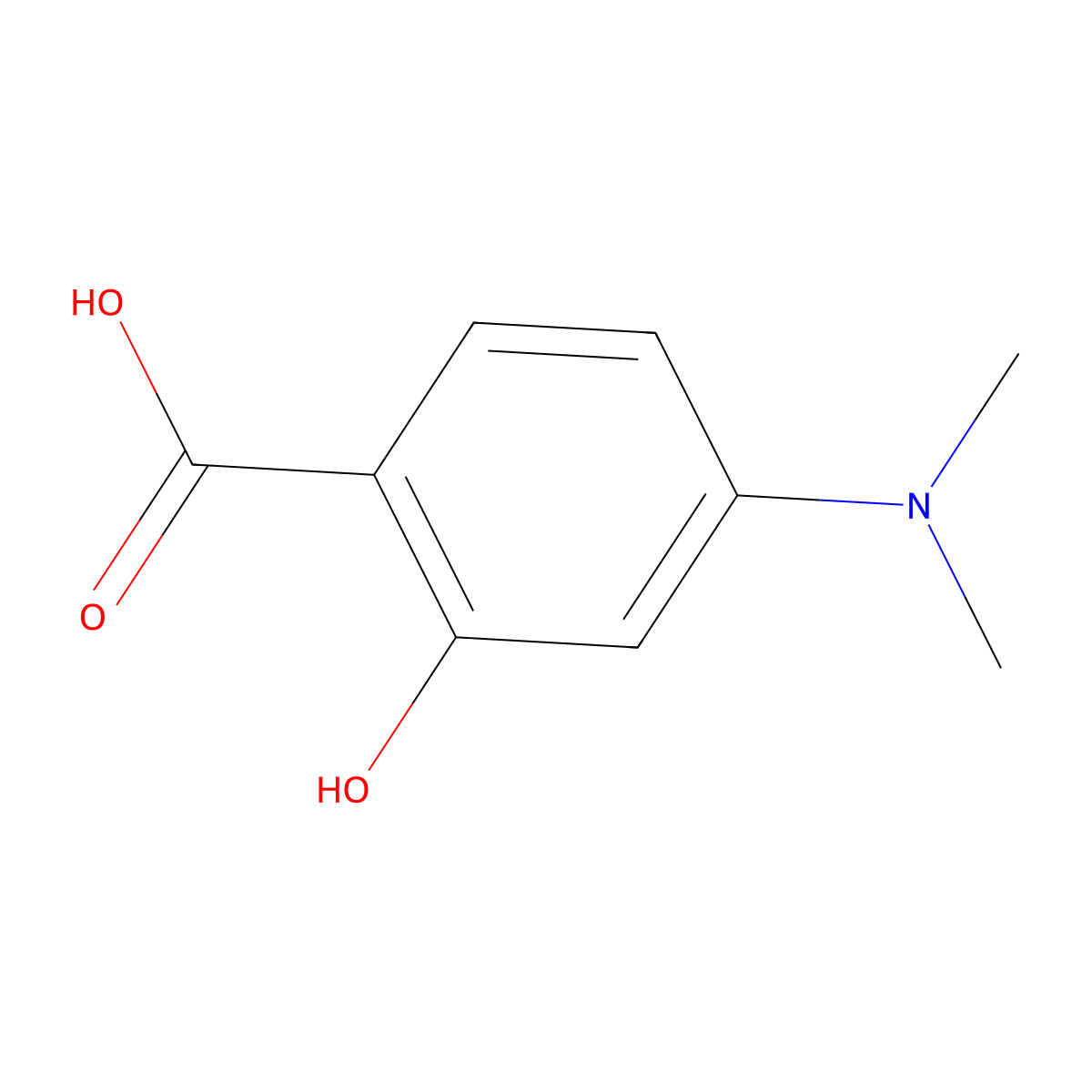 4-(Dimethylamino)salicylic acid molecular structure, CAS 23050-91-1