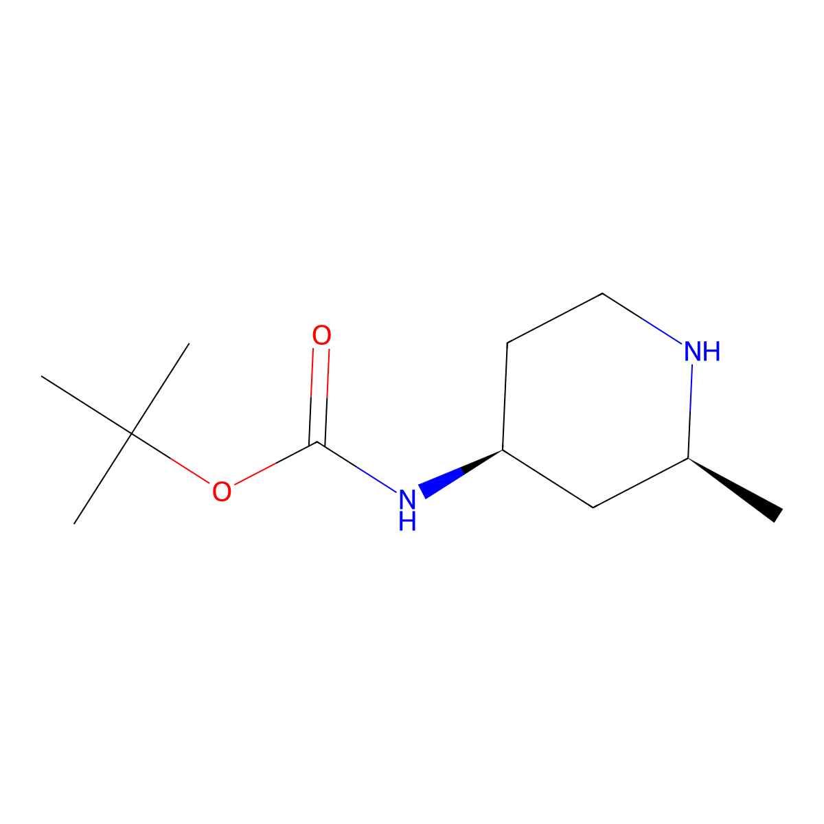 (2S,4S)-(2-Methyl-piperidin-4-yl)-carbamic acid tert-butyl ester molecular structure, CAS 2305078-75-3