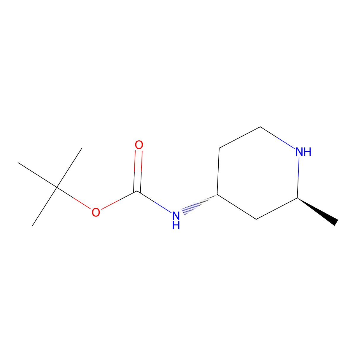tert-butyl N-[(2S,4R)-2-methyl-4-piperidyl]carbamate molecular structure, CAS 2305078-76-4