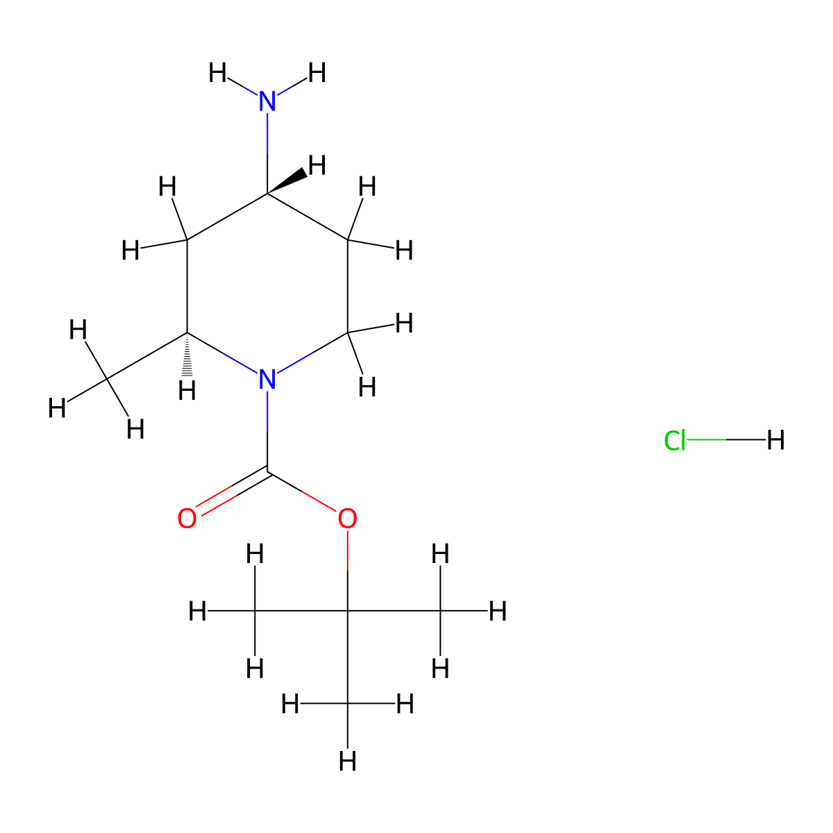 tert-Butyl (2S,4R)-4-amino-2-methylpiperidine-1-carboxylate hydrochloride molecular structure, CAS 2305079-06-3