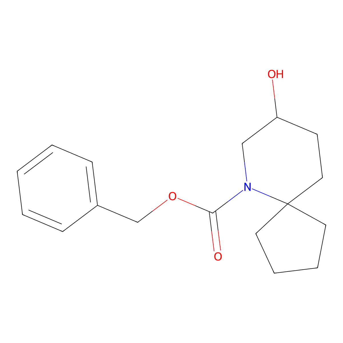 8-Hydroxy-6-aza-spiro[4.5]decane-6-carboxylic acid benzyl ester molecular structure, CAS 2305079-27-8