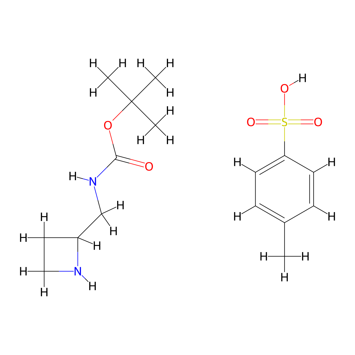Azetidin-2-ylmethyl-carbamic acid tert-butyl ester tosylate molecular structure, CAS 2305079-28-9