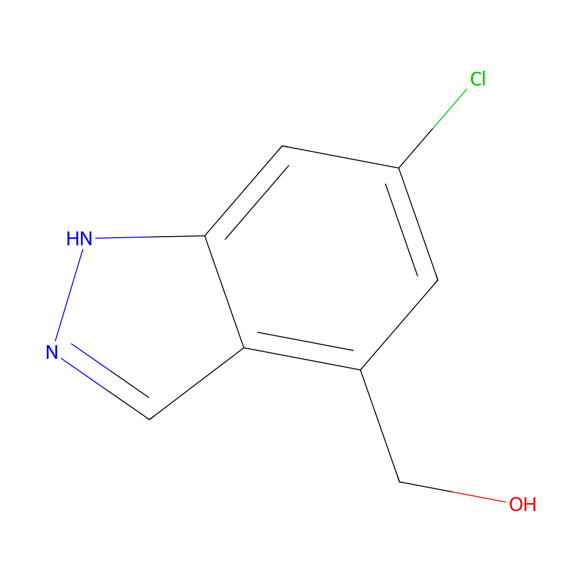 (6-Chloro-1H-indazol-4-yl)-methanol molecular structure, CAS 2305079-31-4