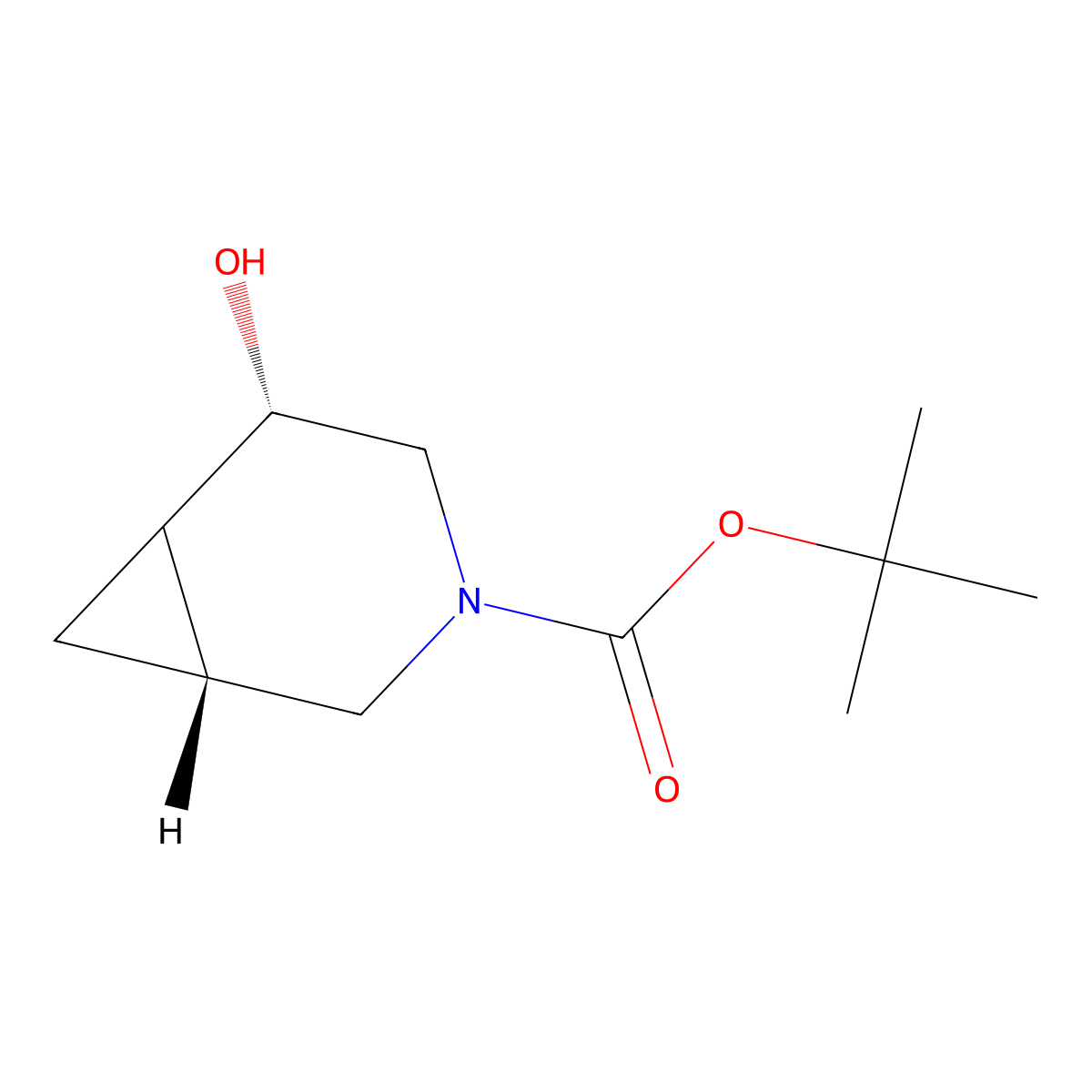 5-endo-Hydroxy-3-aza-bicyclo[4.1.0]heptane-3-carboxylic acid tert-butyl ester molecular structure, CAS 2305079-37-0