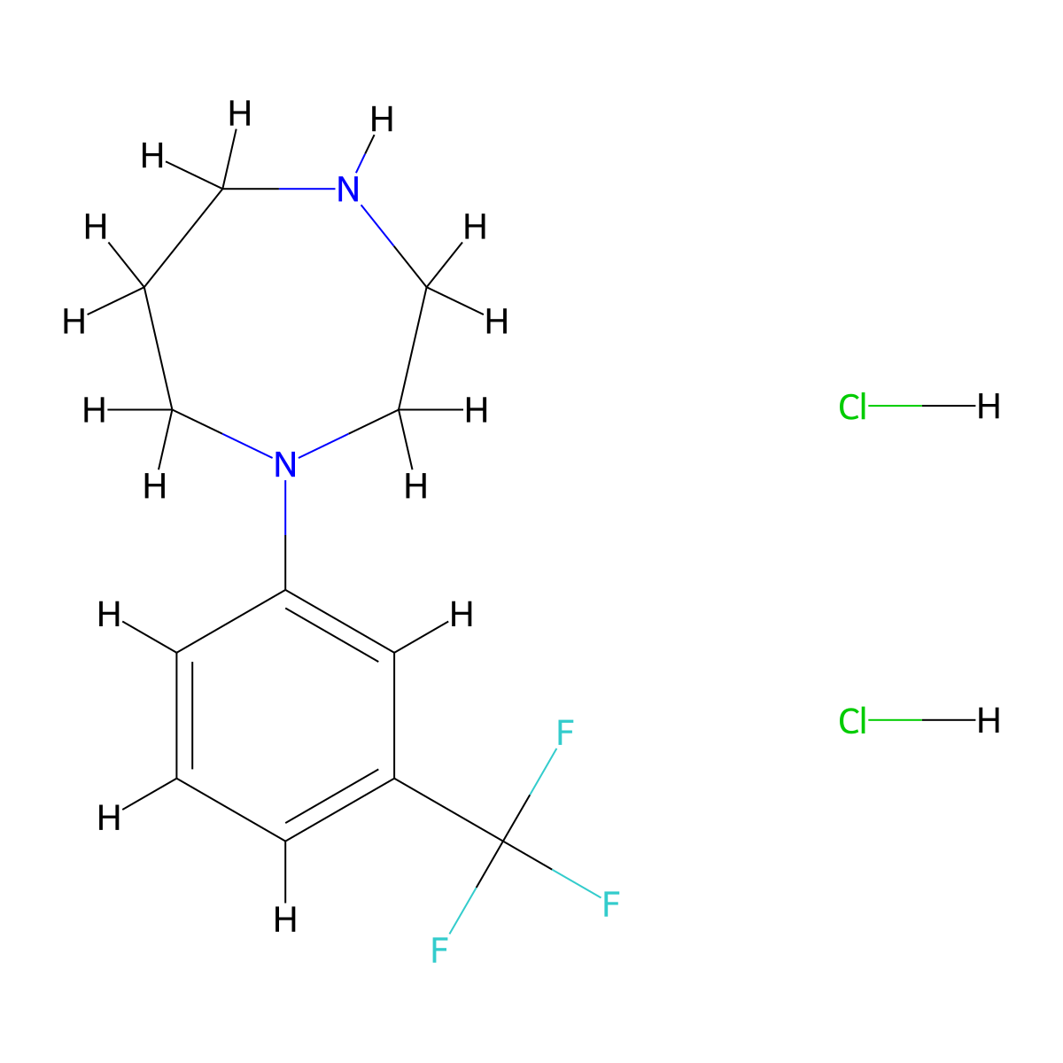 1-(3-Trifluoromethyl-phenyl)-[1,4]diazepane dihydrochloride molecular structure, CAS 2305079-39-2