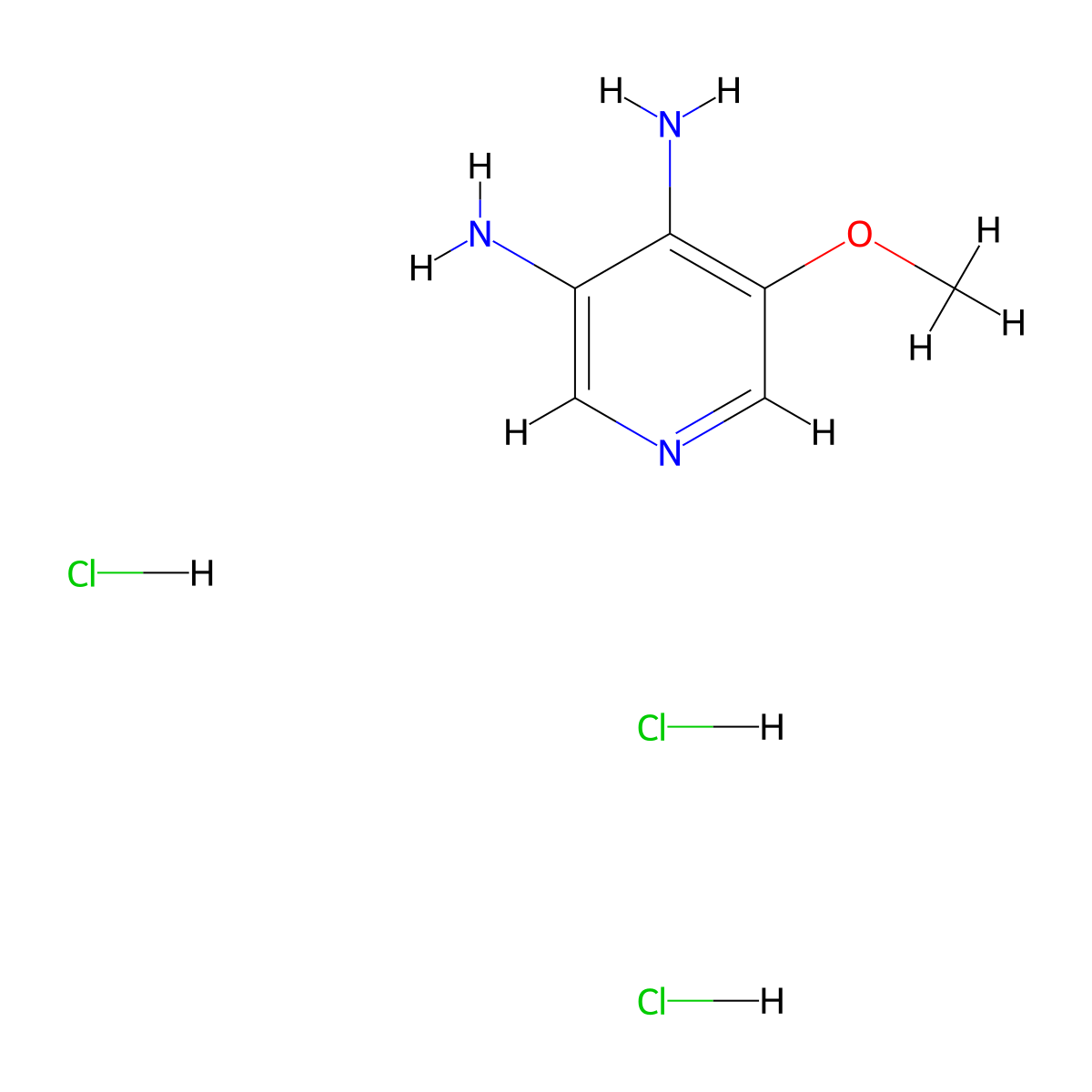 5-Methoxy-pyridine-3,4-diamine trihydrochloride molecular structure, CAS 2305079-40-5