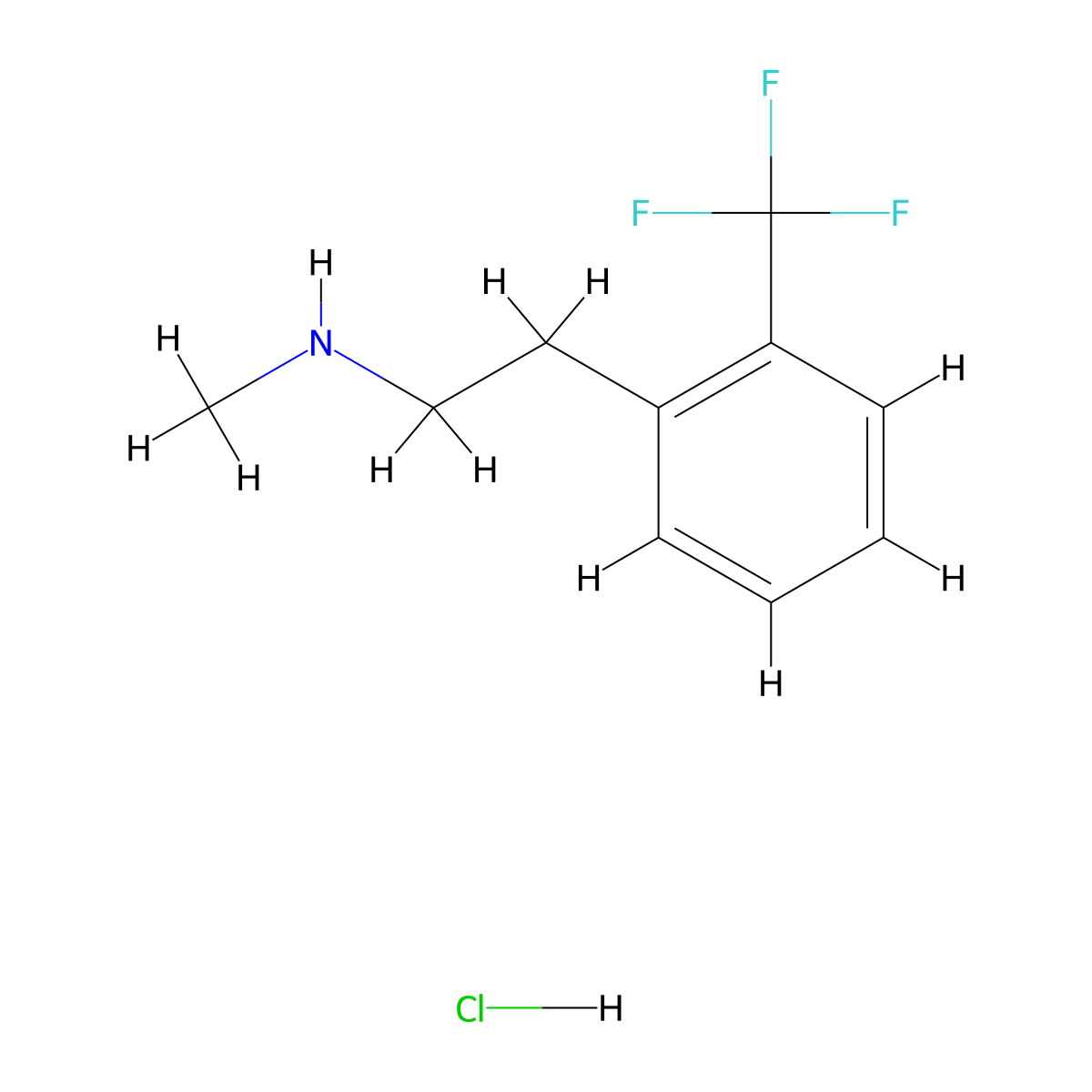 Methyl({2-[2-(trifluoromethyl)phenyl]ethyl})amine hydrochloride molecular structure, CAS 2305079-50-7