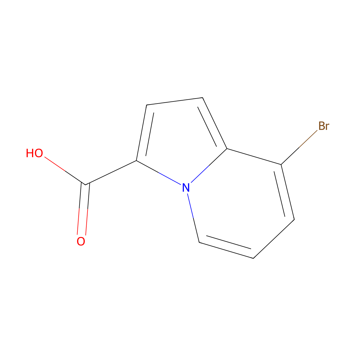 8-Bromo-indolizine-3-carboxylic acid molecular structure, CAS 2305079-59-6