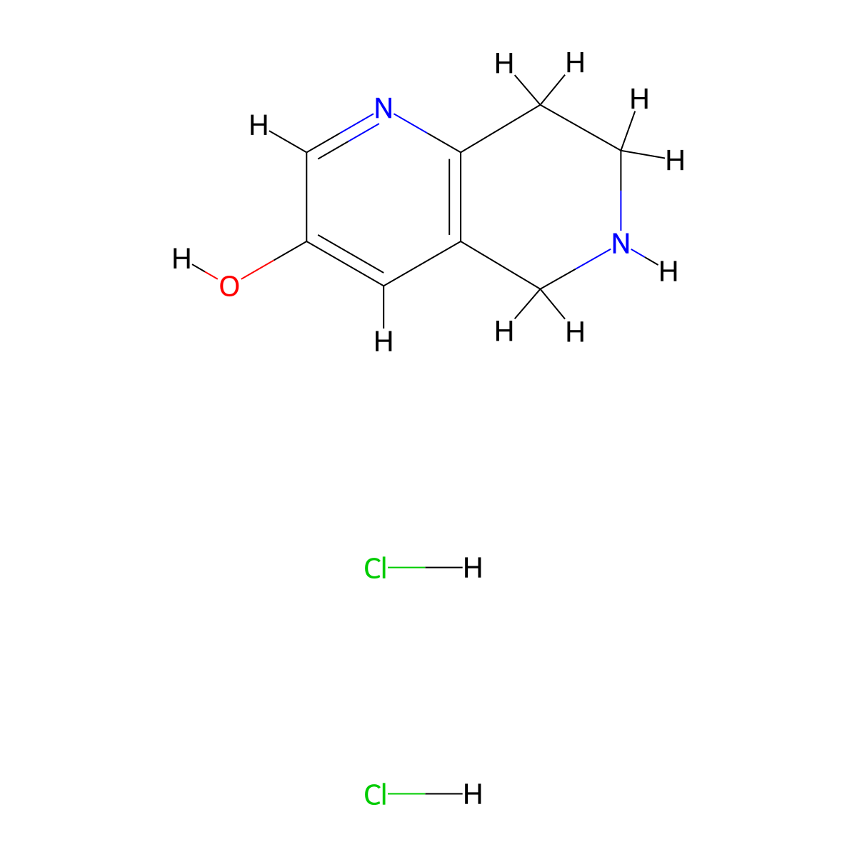 5,6,7,8-Tetrahydro-[1,6]naphthyridin-3-ol dihydrochloride molecular structure, CAS 2305079-66-5