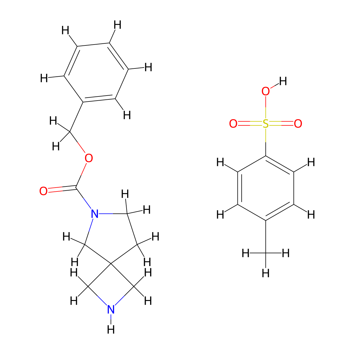 6-Cbz-2,6-diaza-spiro[3.4]octane tosylate molecular structure, CAS 2305079-75-6
