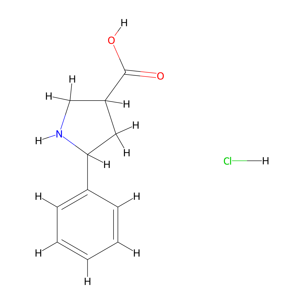 5-Phenyl-pyrrolidine-3-carboxylic acid hydrochloride molecular structure, CAS 2305079-79-0