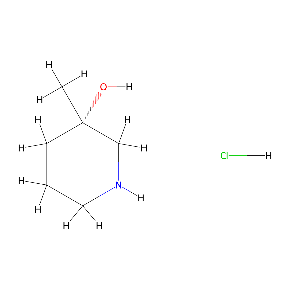 (S)-3-Methylpiperidin-3-ol hydrochloride molecular structure, CAS 2305080-37-7