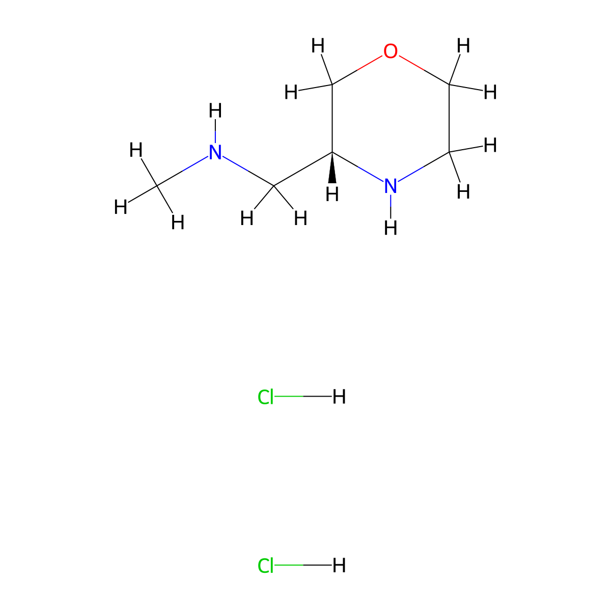 (R)-Methyl-morpholin-3-ylmethyl-amine dihydrochlorde molecular structure, CAS 2305080-40-2