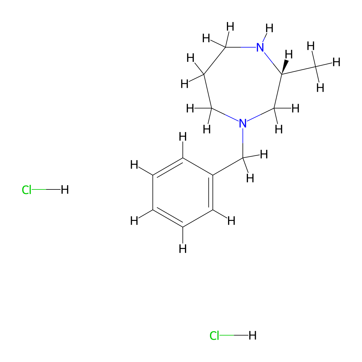 (R)-1-Benzyl-3-methyl-[1,4]diazepane dihydrochloride molecular structure, CAS 2305080-45-7