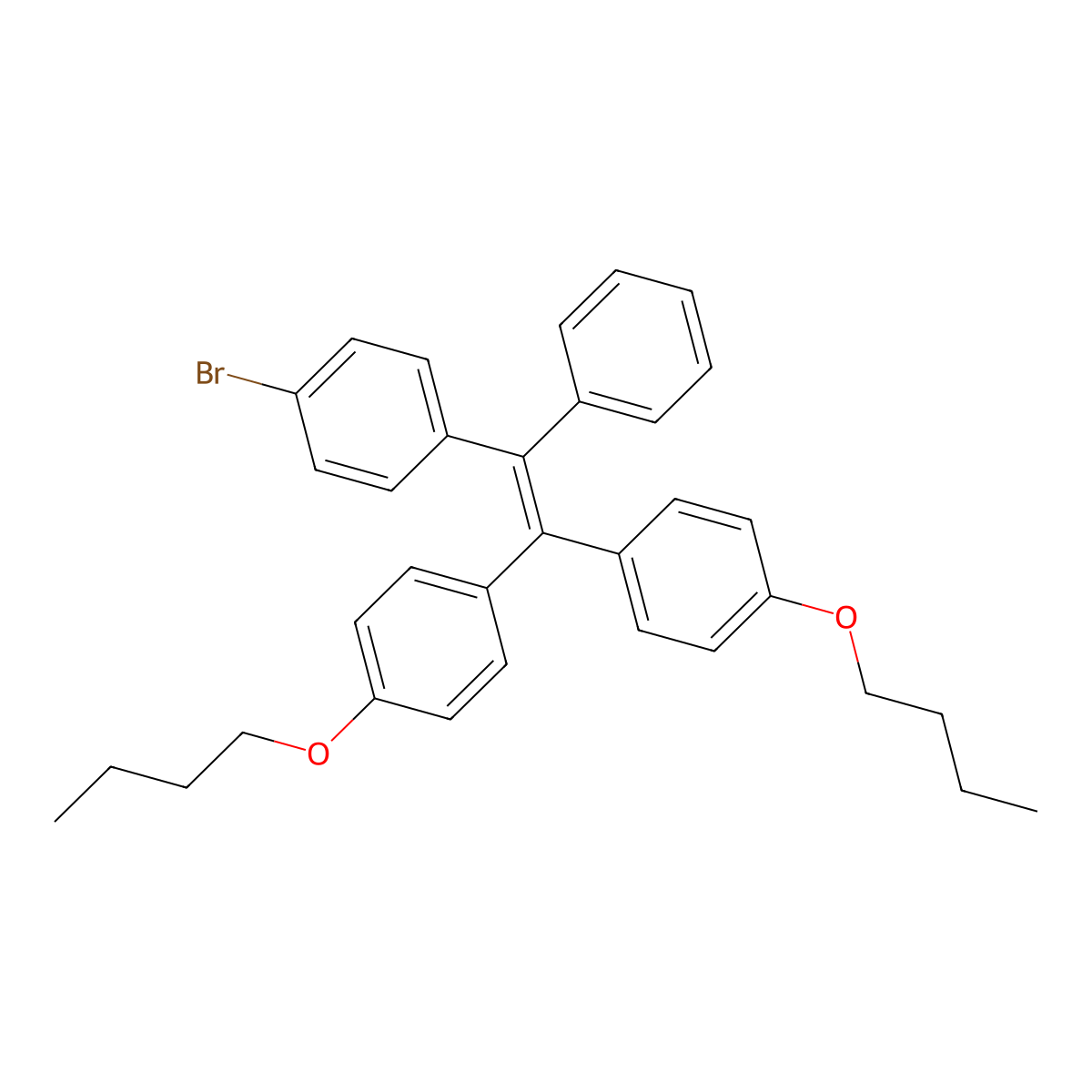 4,4'-(2-(4-Bromophenyl)-2-phenylethene-1,1-diyl)bis(butoxybenzene) molecular structure, CAS 2305086-76-2