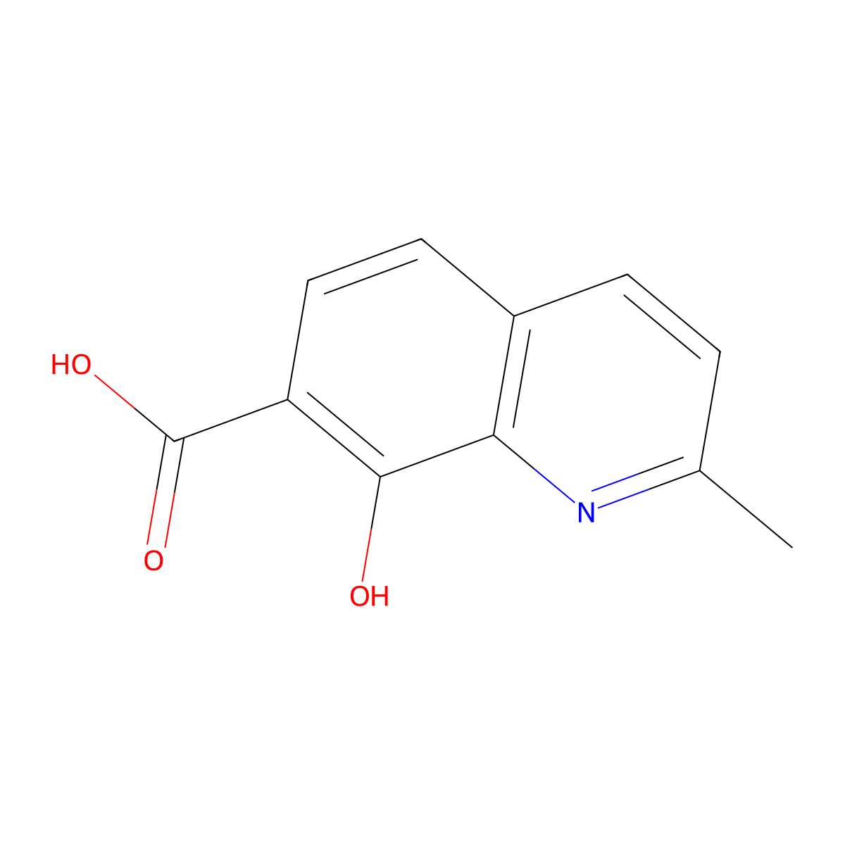 8-Hydroxy-2-methylquinoline-7-carboxylic acid molecular structure, CAS 23051-08-3