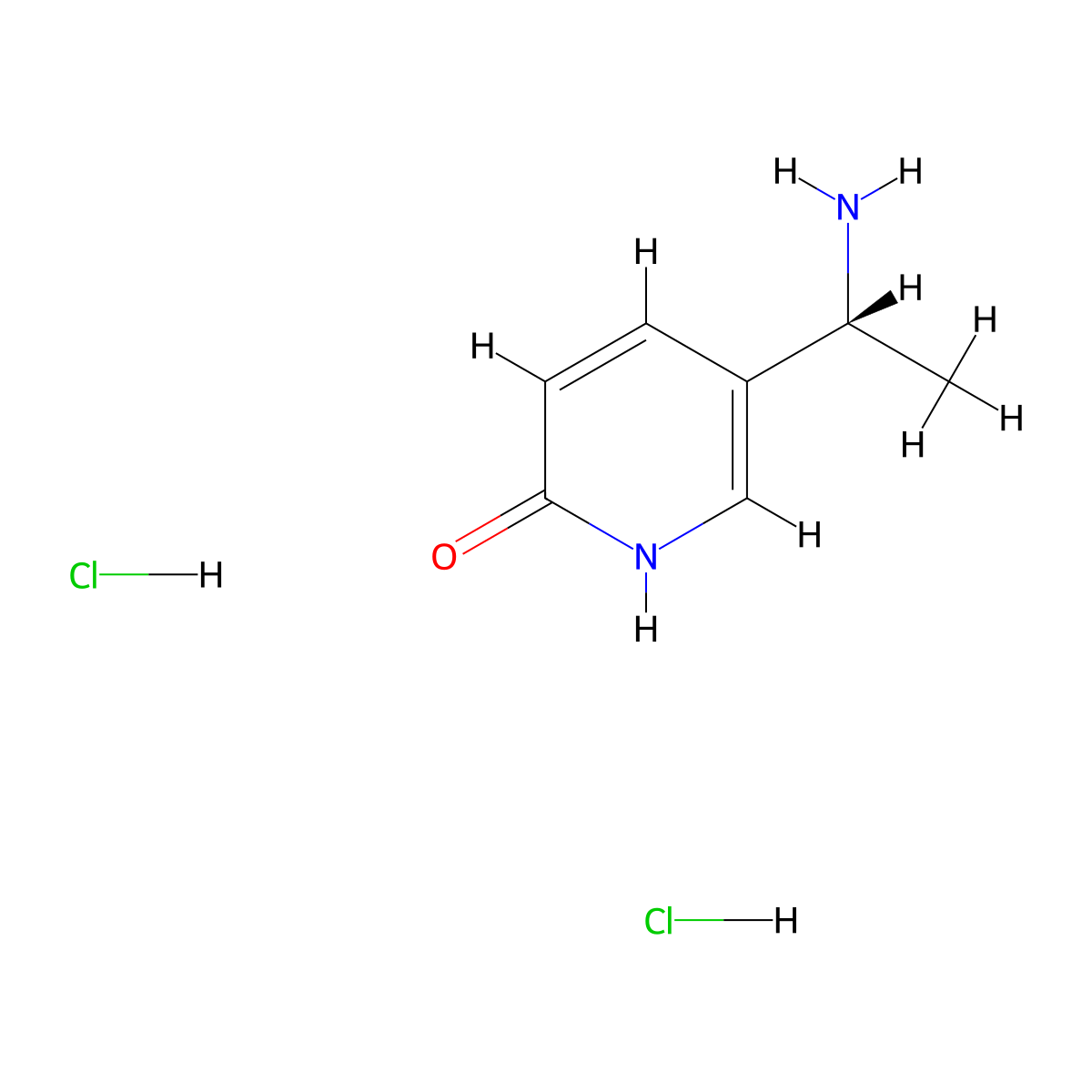 5-[(1R)-1-Aminoethyl]-1H-pyridin-2-one;dihydrochloride molecular structure, CAS 2305184-88-5