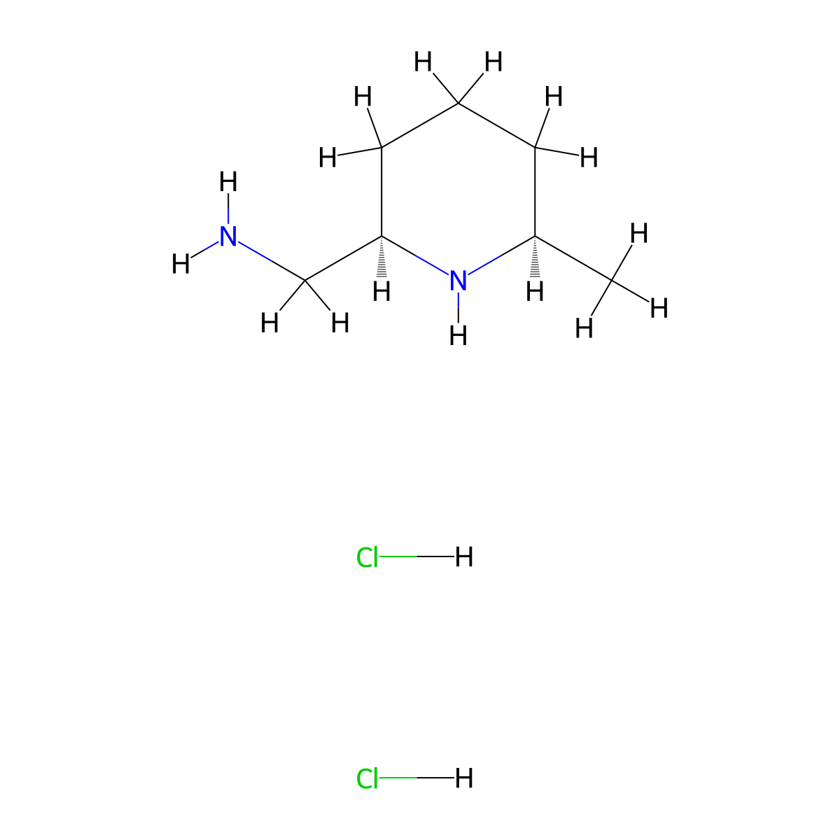 [(2R,6R)-6-Methylpiperidin-2-yl]methanamine;dihydrochloride molecular structure, CAS 2305185-03-7