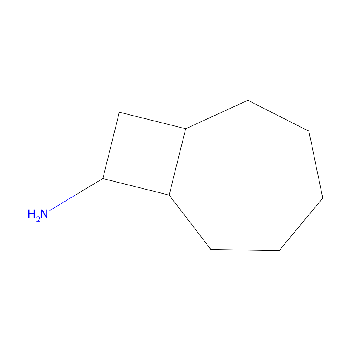 rac-(1R,7R,8S)-bicyclo[5.2.0]nonan-8-amine molecular structure, CAS 2305185-08-2