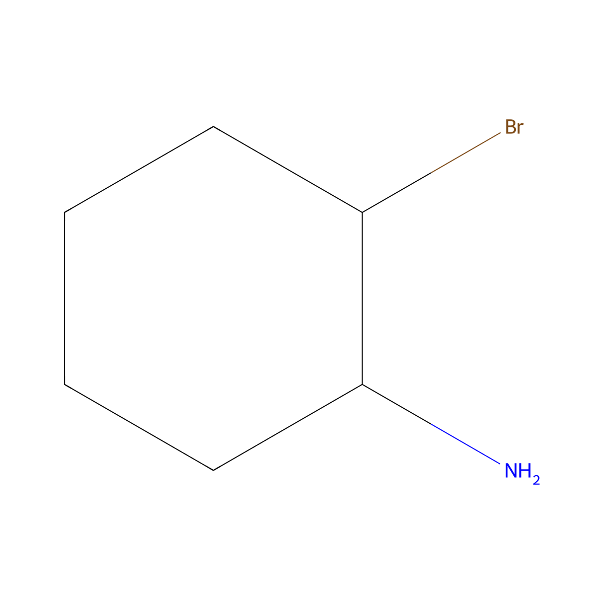 rac-(1R,2S)-2-bromocyclohexan-1-amine molecular structure, CAS 2305185-09-3