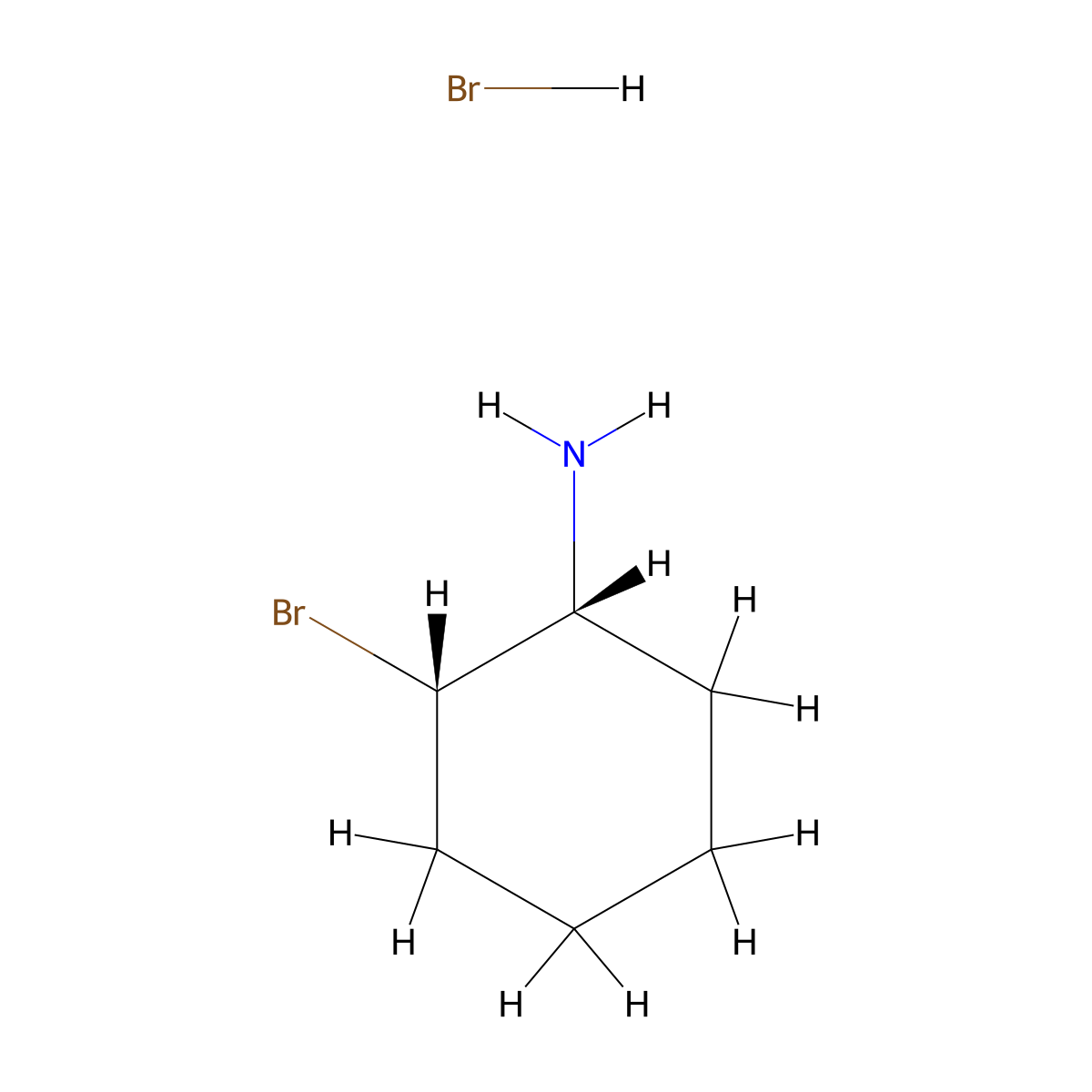 rac-(1R,2S)-2-bromocyclohexan-1-amine hydrobromide molecular structure, CAS 2305185-10-6