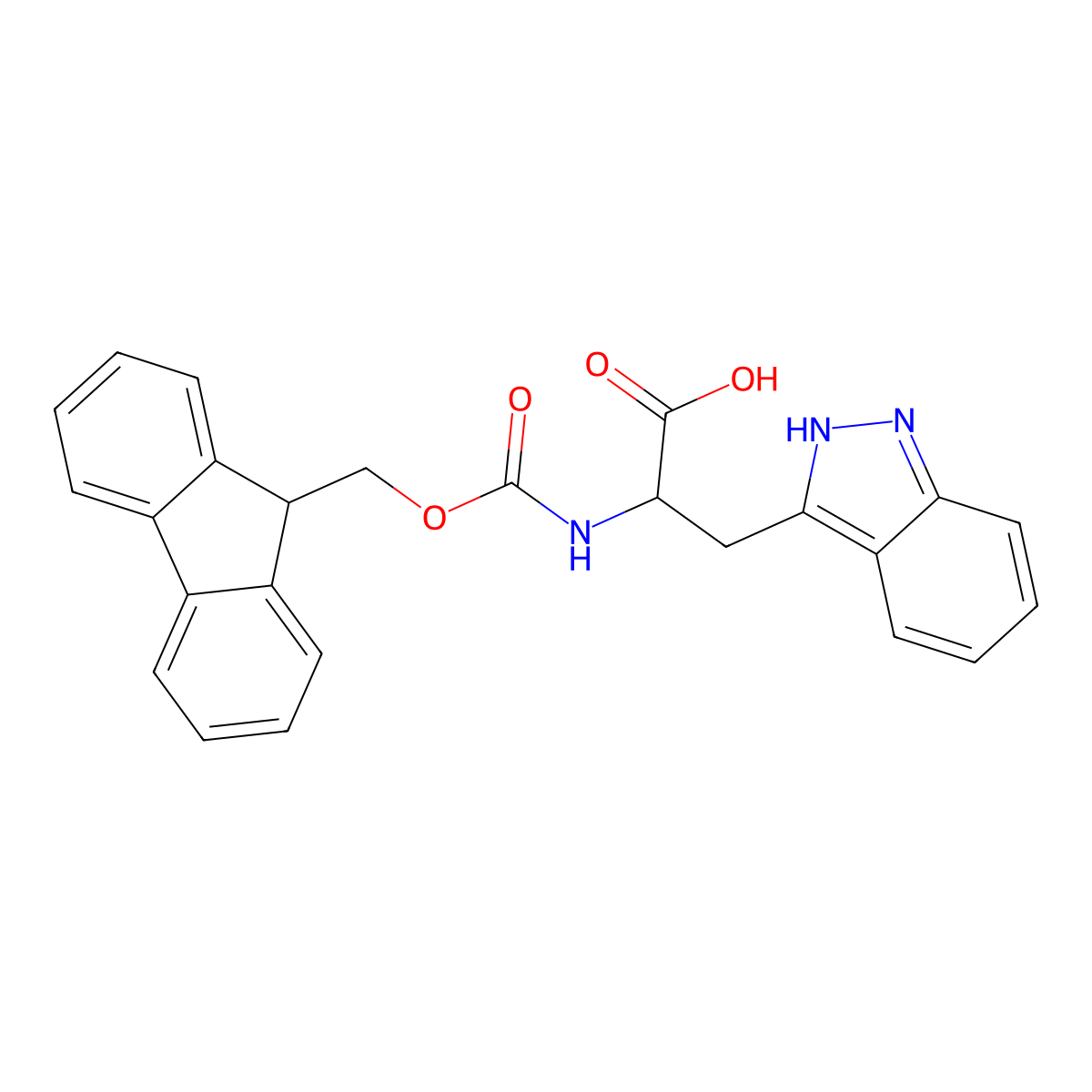 (2S)-2-((((9H-fluoren-9-yl)methoxy)carbonyl)amino)-3-(2H-indazol-3-yl)propanoic acid molecular structure, CAS 2305185-20-8