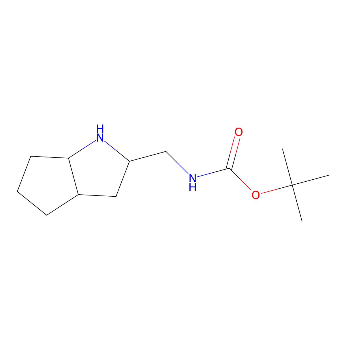 tert-butyl N-{[(2S,3aS,6aS)-octahydrocyclopenta[b]pyrrol-2-yl]methyl}carbamate molecular structure, CAS 2305185-34-4