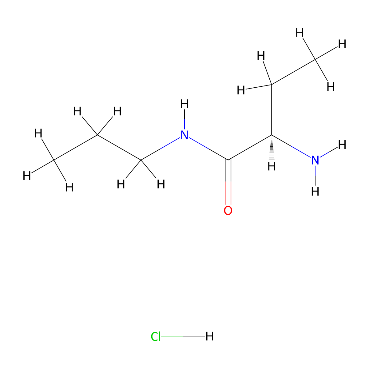 (2R)-2-amino-N-propylbutanamide hydrochloride molecular structure, CAS 2305202-70-2