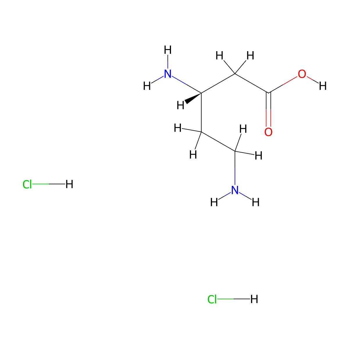 (3S)-3,5-diaminopentanoicaciddihydrochloride molecular structure, CAS 2305202-73-5
