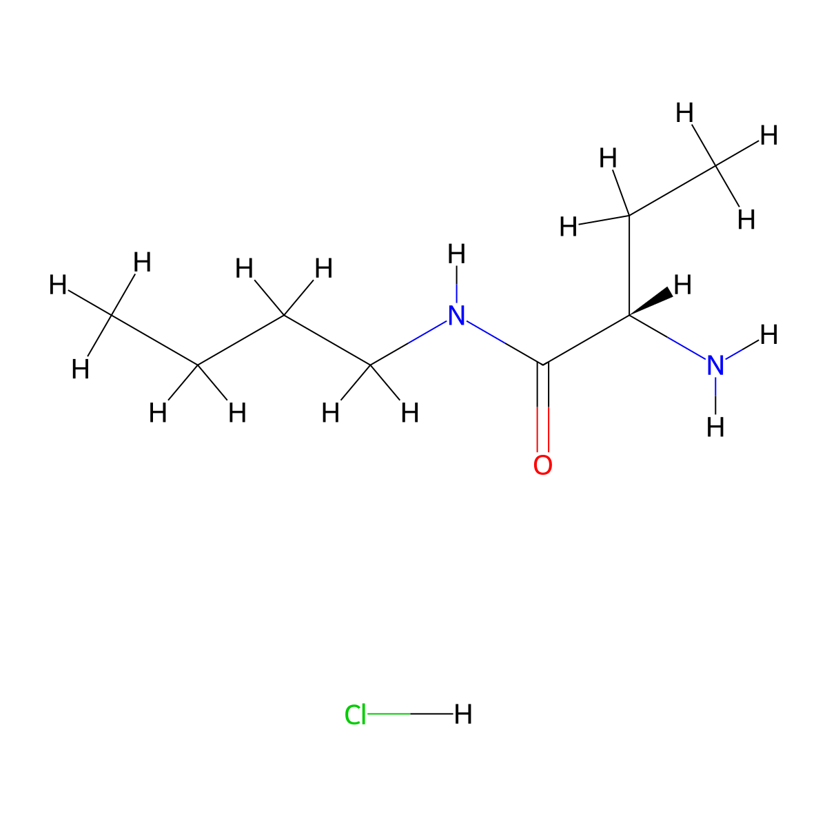(2S)-2-amino-N-butylbutanamide hydrochloride molecular structure, CAS 2305202-81-5