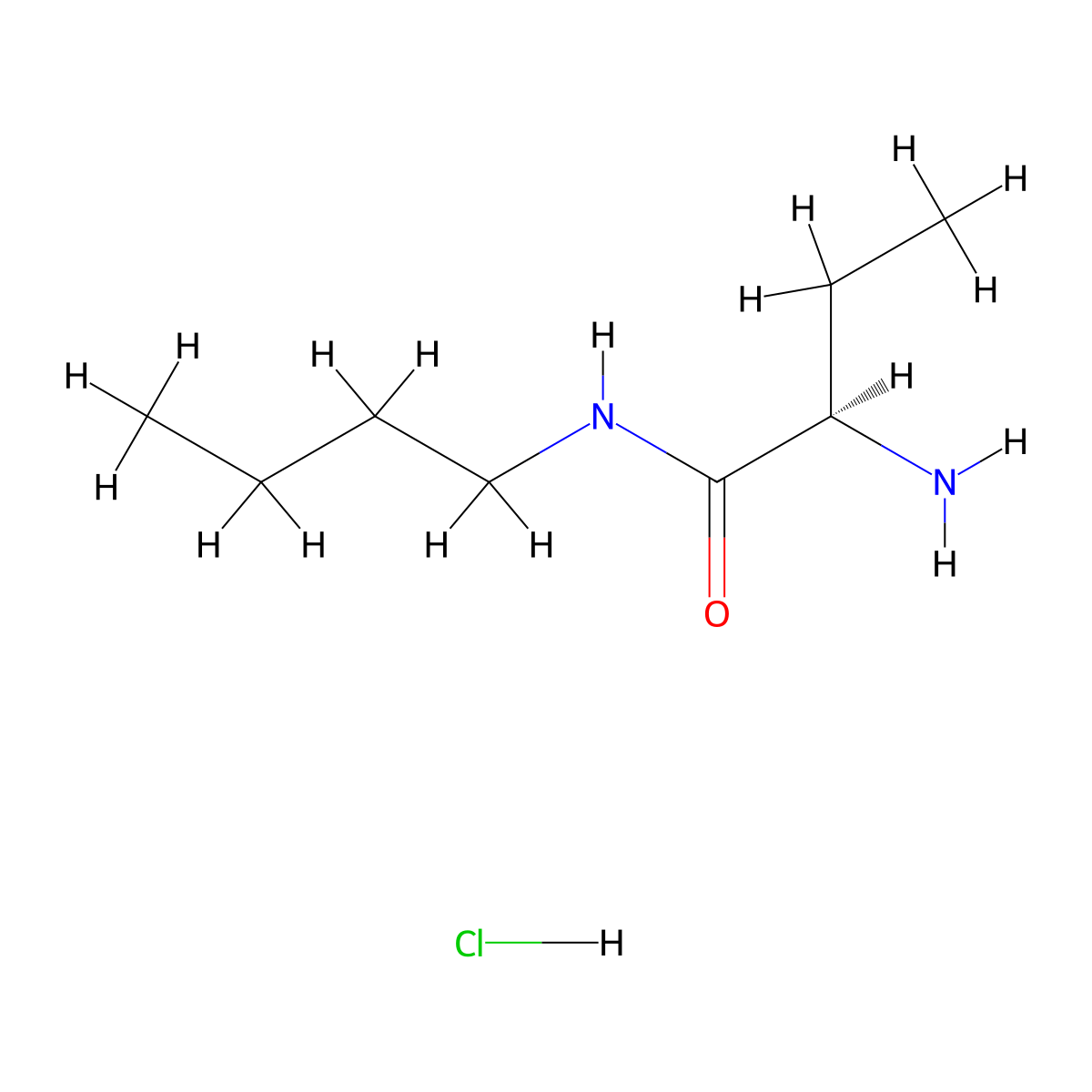 (2R)-2-amino-N-butylbutanamide hydrochloride molecular structure, CAS 2305202-83-7