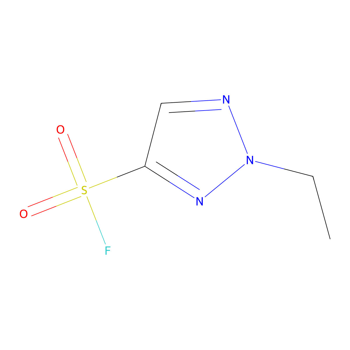 2-ethyl-2H-1,2,3-triazole-4-sulfonyl fluoride molecular structure, CAS 2305251-52-7
