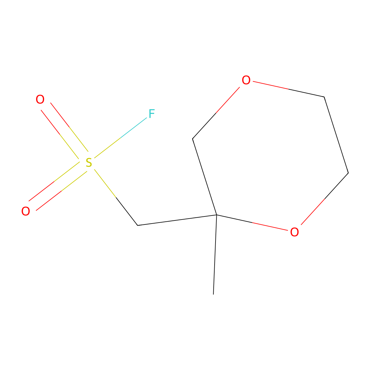 (2-Methyl-1,4-dioxan-2-yl)methanesulfonylfluoride molecular structure, CAS 2305251-61-8