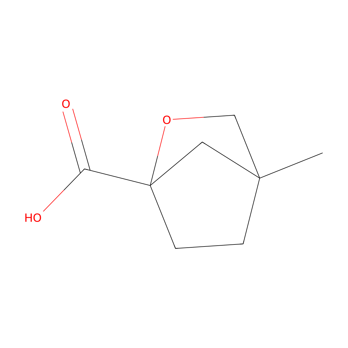 4-Methyl-2-oxabicyclo(2.2.1)heptane-1-carboxylic acid molecular structure, CAS 2305251-68-5