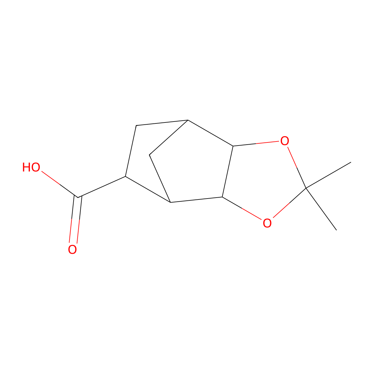 4,4-Dimethyl-3,5-dioxatricyclo[5.2.1.0,2,6]decane-8-carboxylic acid molecular structure, CAS 2305251-72-1