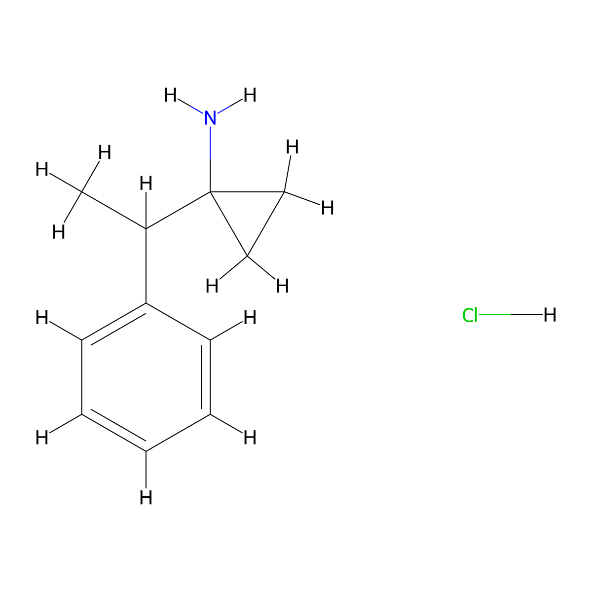 1-(1-Phenylethyl)cyclopropan-1-amine hydrochloride molecular structure, CAS 2305251-73-2