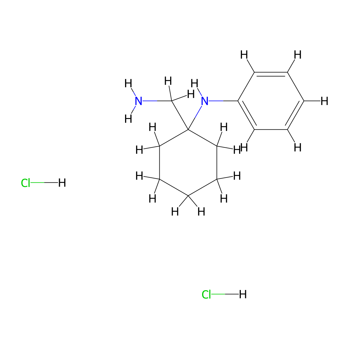 N-[1-(Aminomethyl)cyclohexyl]aniline;dihydrochloride molecular structure, CAS 2305251-76-5
