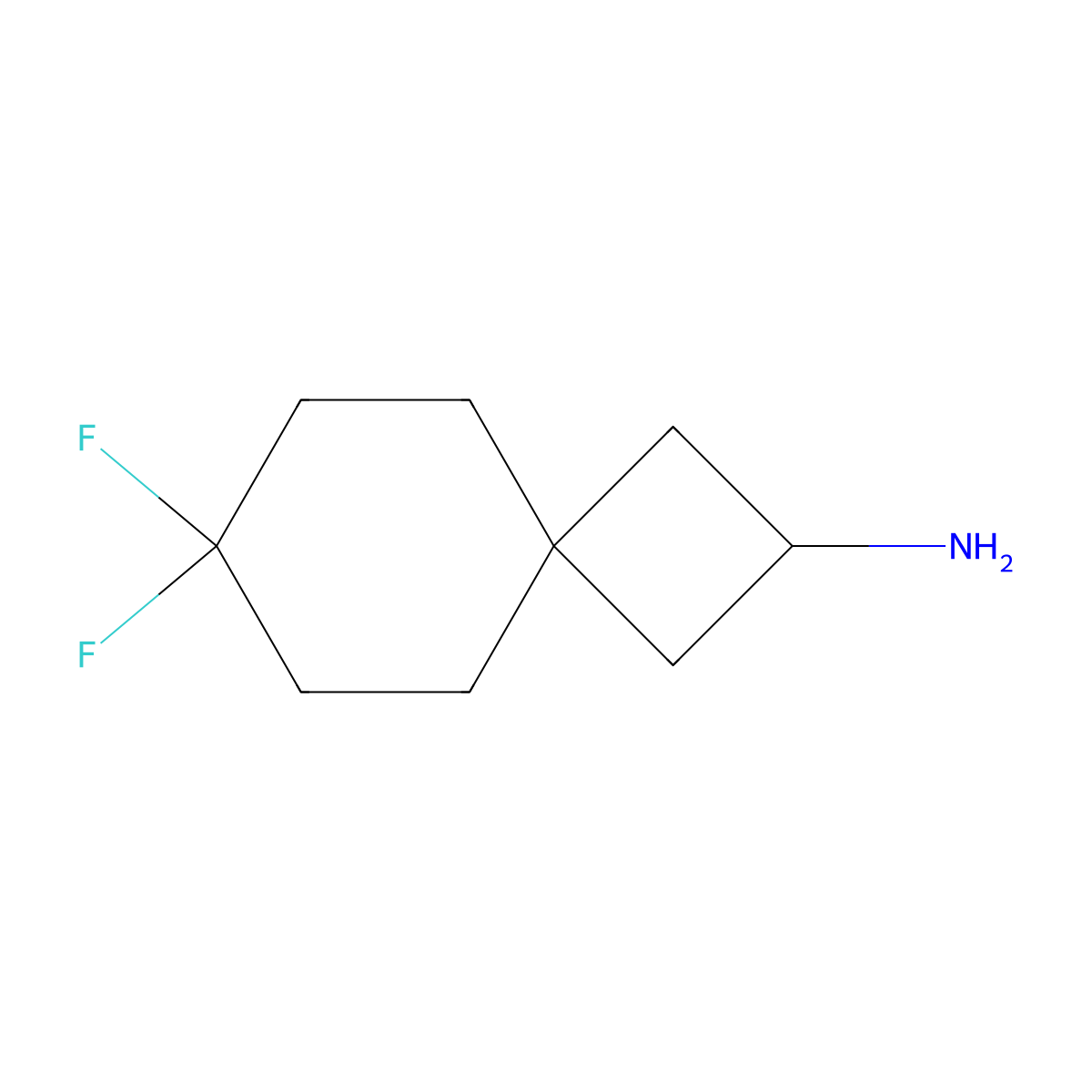 7,7-Difluorospiro[3.5]nonan-2-amine molecular structure, CAS 2305251-80-1